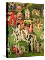 The Garden of Earthly Delights: Allegory of Luxury, Central Panel of Triptych, circa 1500-Hieronymus Bosch-Stretched Canvas