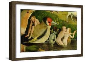 The Garden of Earthly Delights: Allegory of Luxury, Central Panel of Triptych-Hieronymus Bosch-Framed Giclee Print