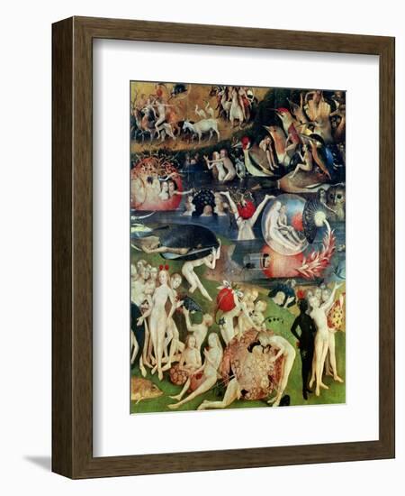 The Garden of Earthly Delights: Allegory of Luxury, Detail of the Central Panel, circa 1500-Hieronymus Bosch-Framed Giclee Print