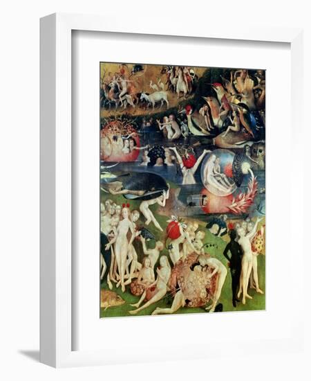 The Garden of Earthly Delights: Allegory of Luxury, Detail of the Central Panel, circa 1500-Hieronymus Bosch-Framed Giclee Print