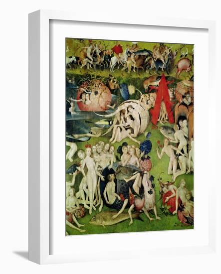 The Garden of Earthly Delights: Allegory of Luxury, Detail of the Central Panel, circa 1500-Hieronymus Bosch-Framed Giclee Print
