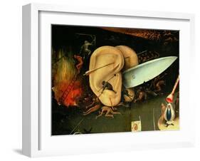 The Garden of Earthly Delights: Hell, Right Wing of Triptych, Detail of Ears with a Knife, c. 1500-Hieronymus Bosch-Framed Giclee Print