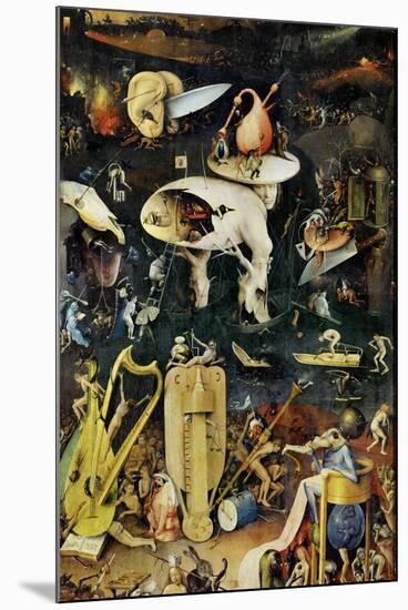 The Garden of Earthly Delights. Right side wing of the triptych: Hell. Oil On wood, 220 x 97cm.-HIERONYMUS BOSCH-Mounted Poster