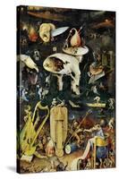 The Garden of Earthly Delights. Right side wing of the triptych: Hell. Oil On wood, 220 x 97cm.-HIERONYMUS BOSCH-Stretched Canvas