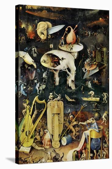 The Garden of Earthly Delights. Right side wing of the triptych: Hell. Oil On wood, 220 x 97cm.-HIERONYMUS BOSCH-Stretched Canvas