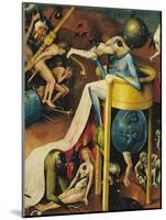The Garden of Earthly Delights: Right Wing of Triptych, Detail of Blue Bird-Man on a Stool, c. 1500-Hieronymus Bosch-Mounted Giclee Print