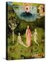 The Garden of Earthly Delights: The Garden of Eden, Left Wing of Triptych, c.1500-Hieronymus Bosch-Stretched Canvas