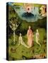 The Garden of Earthly Delights: The Garden of Eden, Left Wing of Triptych, c.1500-Hieronymus Bosch-Stretched Canvas