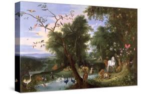 The Garden of Eden, 1659-Jan Van, The Elder Kessel-Stretched Canvas