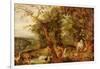 The Garden of Eden, in the Background the Temptation-Jan Brueghel the Elder-Framed Giclee Print