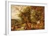 The Garden of Eden, in the Background the Temptation-Jan Brueghel the Elder-Framed Giclee Print