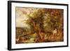 The Garden of Eden, in the Background the Temptation-Jan Brueghel the Elder-Framed Giclee Print