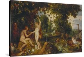 The Garden of Eden with the Fall of Man, about 1616-Peter Paul Rubens-Stretched Canvas