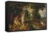 The Garden of Eden with the Fall of Man, about 1616-Peter Paul Rubens-Framed Stretched Canvas