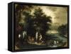 The Garden of Eden-Jan Breugel the Elder-Framed Stretched Canvas