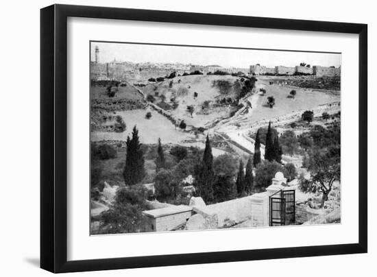 The Garden of Gethsemane and the Holy City of Jerusalem, 1926-null-Framed Giclee Print