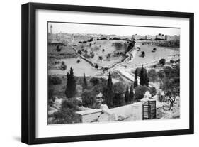 The Garden of Gethsemane and the Holy City of Jerusalem, 1926-null-Framed Giclee Print