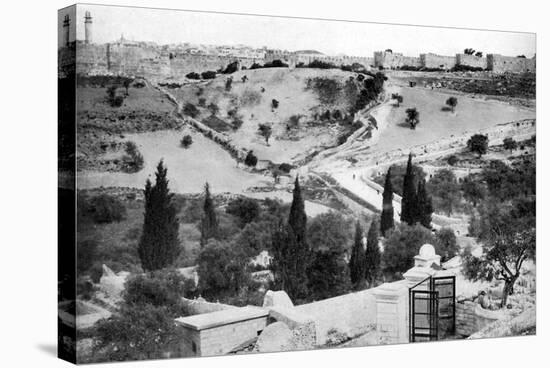 The Garden of Gethsemane and the Holy City of Jerusalem, 1926-null-Stretched Canvas