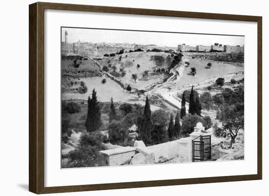 The Garden of Gethsemane and the Holy City of Jerusalem, 1926-null-Framed Giclee Print