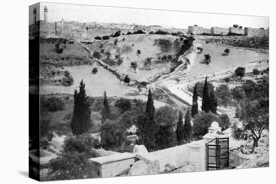 The Garden of Gethsemane and the Holy City of Jerusalem, 1926-null-Stretched Canvas