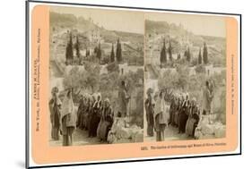 The Garden of Gethsemane and the Mount of Olives, Palestine, 1898-BW Kilburn-Mounted Giclee Print