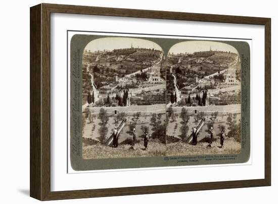 The Garden of Gethsemane and the Mount of Olives, Palestine, 1908-Underwood & Underwood-Framed Giclee Print