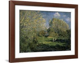 The Garden of Hoschede Family, 1881-Alfred Sisley-Framed Art Print