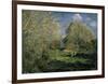 The Garden of Hoschede Family, 1881-Alfred Sisley-Framed Art Print