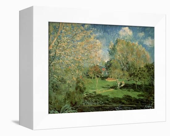 The Garden of Hoschede Family, 1881-Alfred Sisley-Framed Stretched Canvas