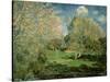 The Garden of Hoschede Family, 1881-Alfred Sisley-Stretched Canvas