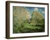 The Garden of Hoschede Family, 1881-Alfred Sisley-Framed Giclee Print