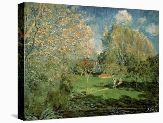 The Garden of Hoschede Family, 1881-Alfred Sisley-Stretched Canvas