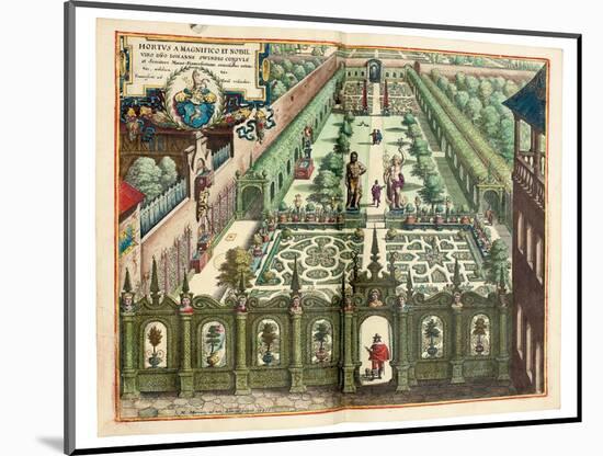 The Garden of Johan Schwinden, 1641-Matthaus Merian The Elder-Mounted Giclee Print