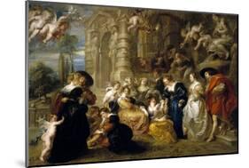 The Garden of Love, 1633-1634-Peter Paul Rubens-Mounted Giclee Print