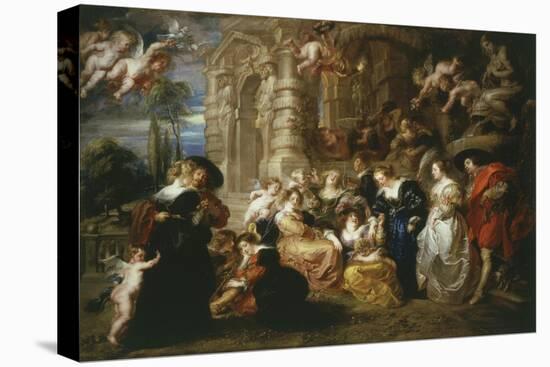 The Garden of Love 1633 198X173Cm-Peter Paul Rubens-Stretched Canvas