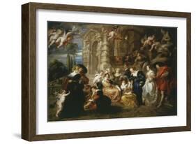 The Garden of Love 1633 198X173Cm-Peter Paul Rubens-Framed Giclee Print