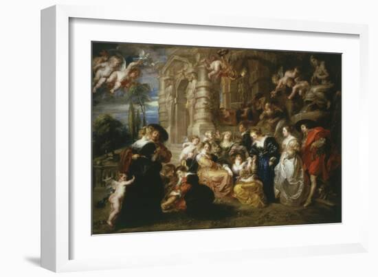 The Garden of Love 1633 198X173Cm-Peter Paul Rubens-Framed Giclee Print