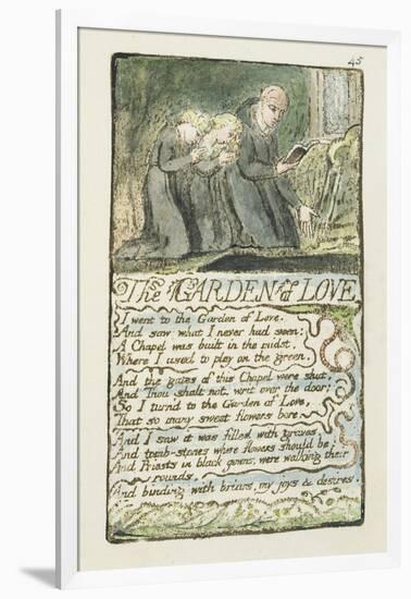 'The Garden of Love', Plate 45 from 'Songs of Innocence and of Experience', 1789-94-William Blake-Framed Giclee Print