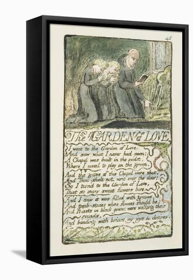 'The Garden of Love', Plate 45 from 'Songs of Innocence and of Experience', 1789-94-William Blake-Framed Stretched Canvas
