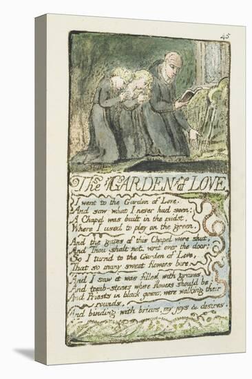 'The Garden of Love', Plate 45 from 'Songs of Innocence and of Experience', 1789-94-William Blake-Stretched Canvas