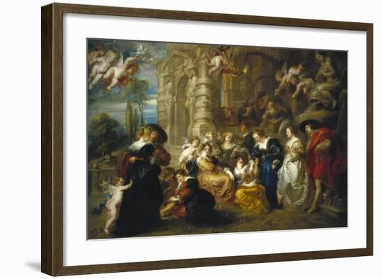 The Garden of Love-Peter Paul Rubens-Framed Art Print