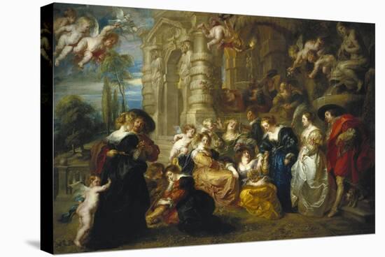 The Garden of Love-Peter Paul Rubens-Stretched Canvas