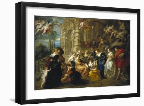 The Garden of Love-Peter Paul Rubens-Framed Art Print