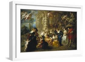 The Garden of Love-Peter Paul Rubens-Framed Art Print