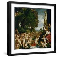 The Garden of Loves, a Theme by Philostrates, Painted Around 1518-Titian (Tiziano Vecelli)-Framed Giclee Print