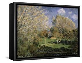 The Garden of Monsieur Hoschedé in Montgeron, 1881-Alfred Sisley-Framed Stretched Canvas