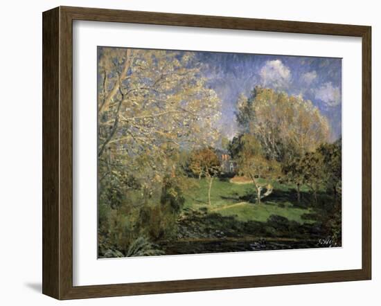 The Garden of Monsieur Hoschedé in Montgeron, 1881-Alfred Sisley-Framed Giclee Print