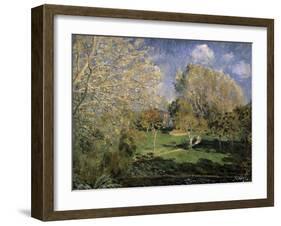 The Garden of Monsieur Hoschedé in Montgeron, 1881-Alfred Sisley-Framed Giclee Print