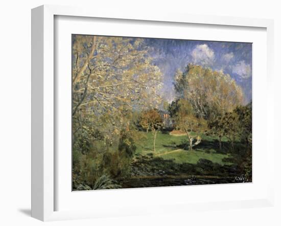 The Garden of Monsieur Hoschedé in Montgeron, 1881-Alfred Sisley-Framed Giclee Print