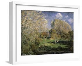 The Garden of Monsieur Hoschedé in Montgeron, 1881-Alfred Sisley-Framed Giclee Print